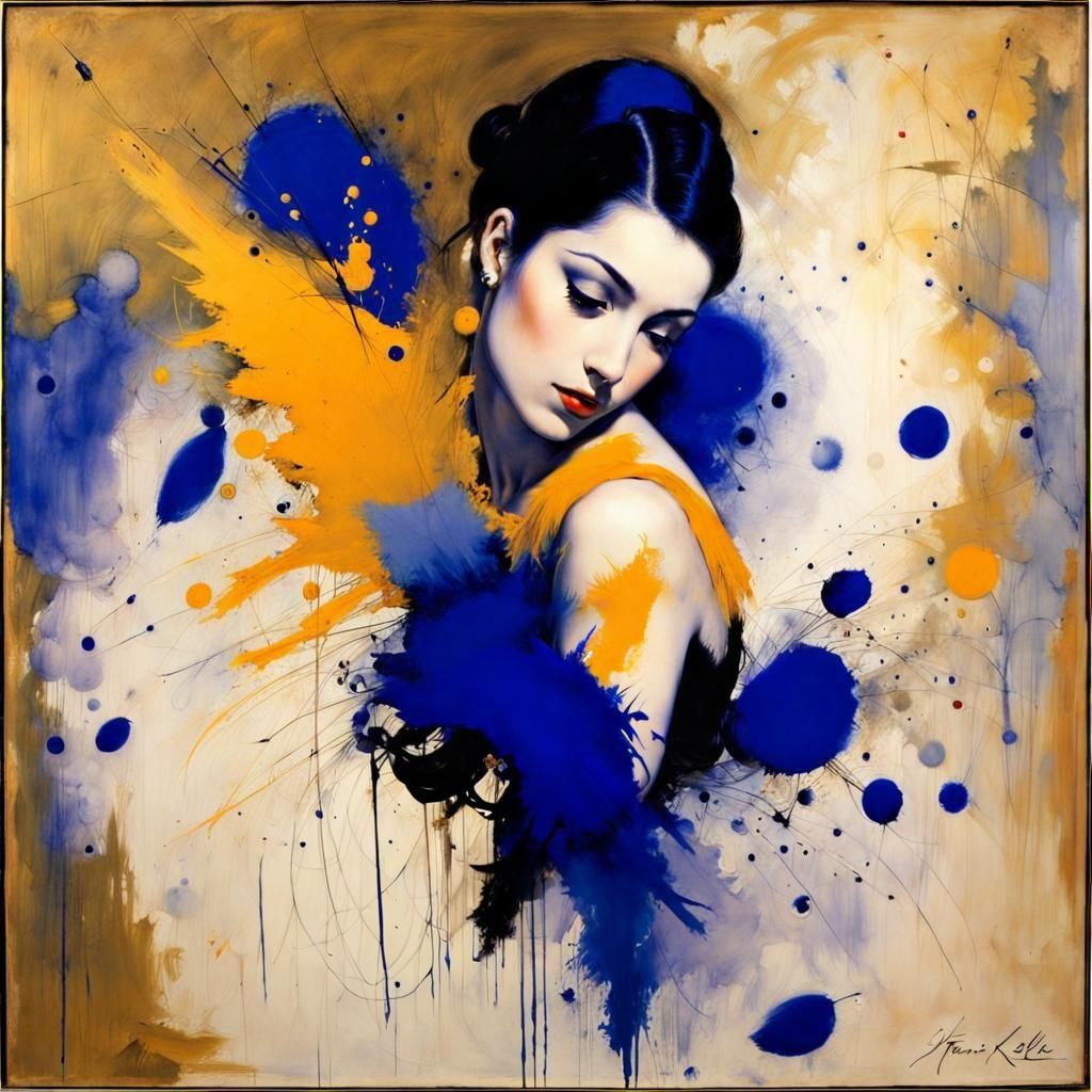 Abstract Portrait in Early 20th Century Style