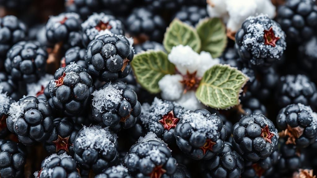 Winter Berries in Russian Snowscape