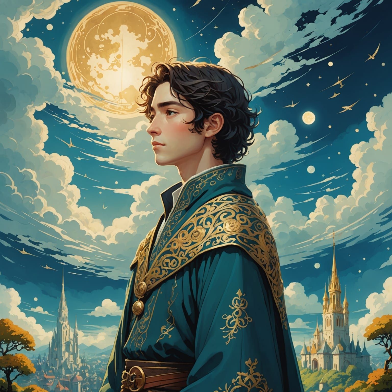 Baroque Anime Ode to Joy: Ghibli-Inspired Digital Art