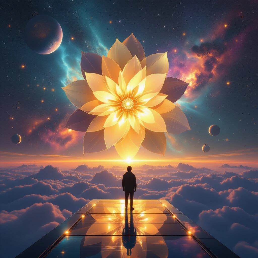 Cosmic Horizon: A Flower of Light Nebula