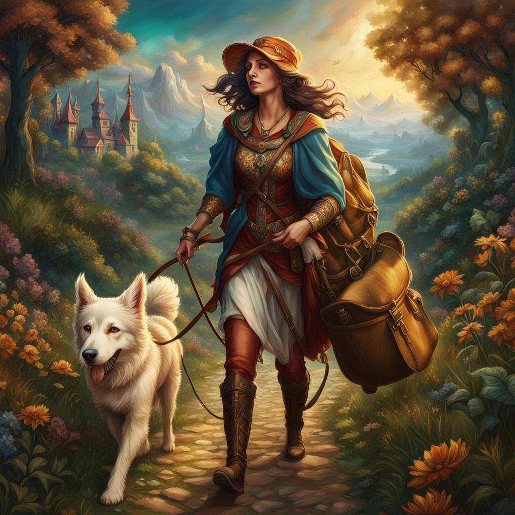 The Fool Tarot Card in Fantasy Concept Art