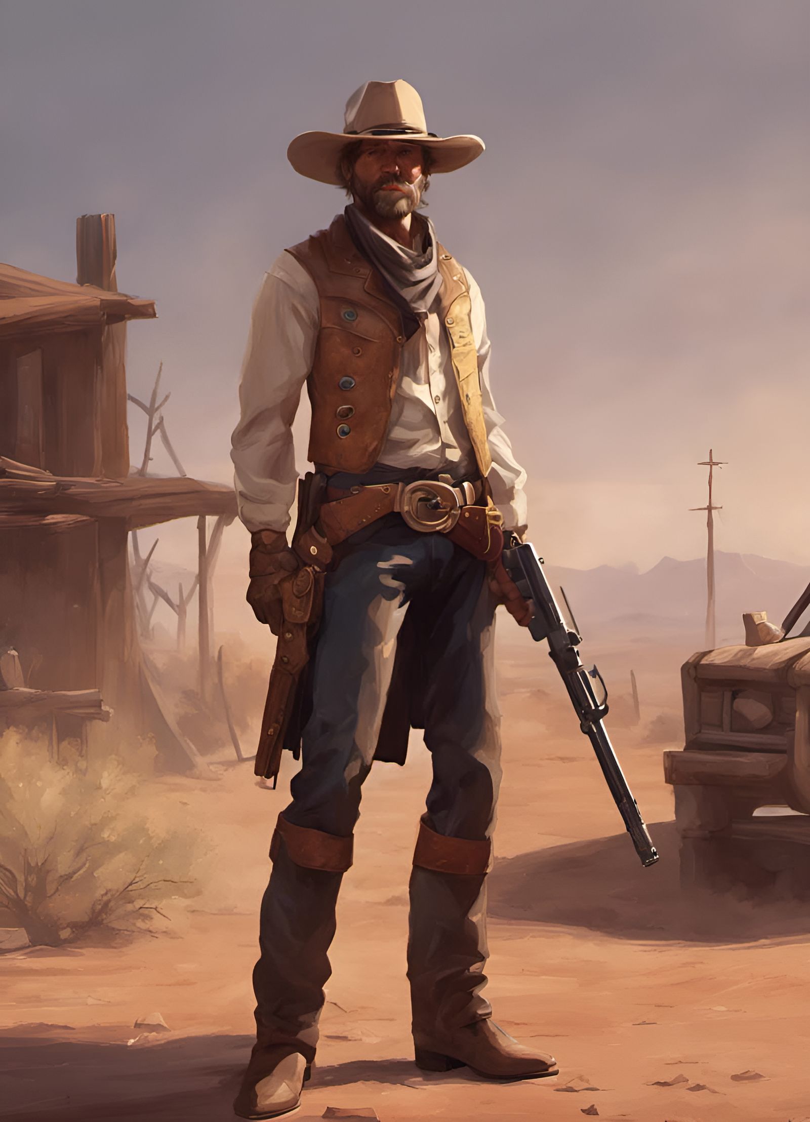 Cowboy Concept Art by John Gibson