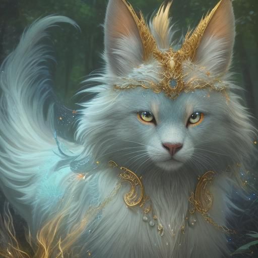 Vermillion Dragon Portrait with Golden Sparks