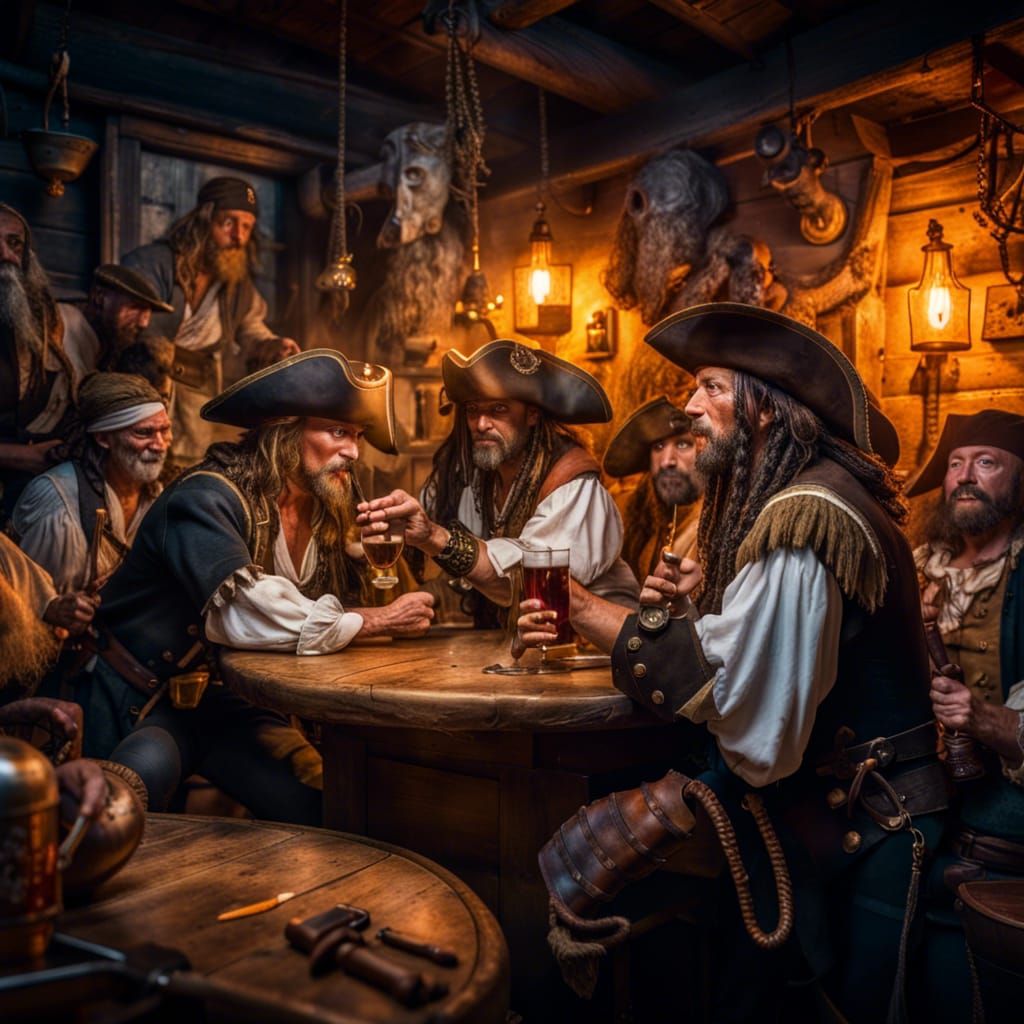 Pirates Celebrate in Maximalist Photograph