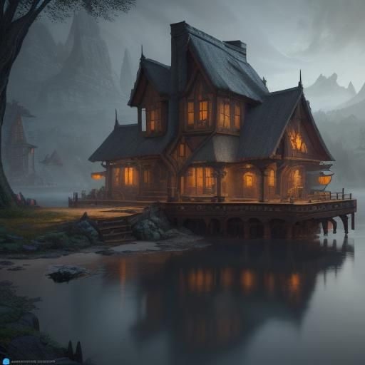 Detailed Cottage Core Matte Painting in 8K