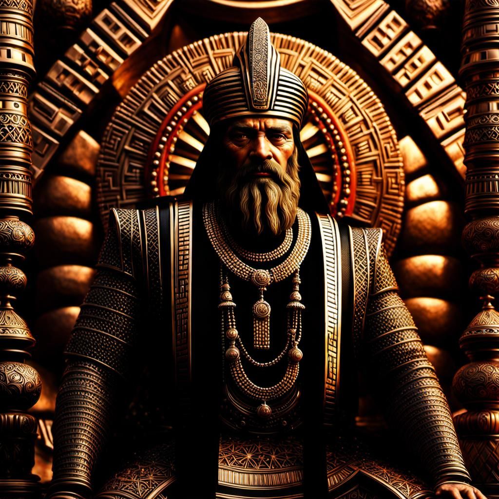 Psychedelic Babylonian Mušḫuššu in Photorealistic 3D