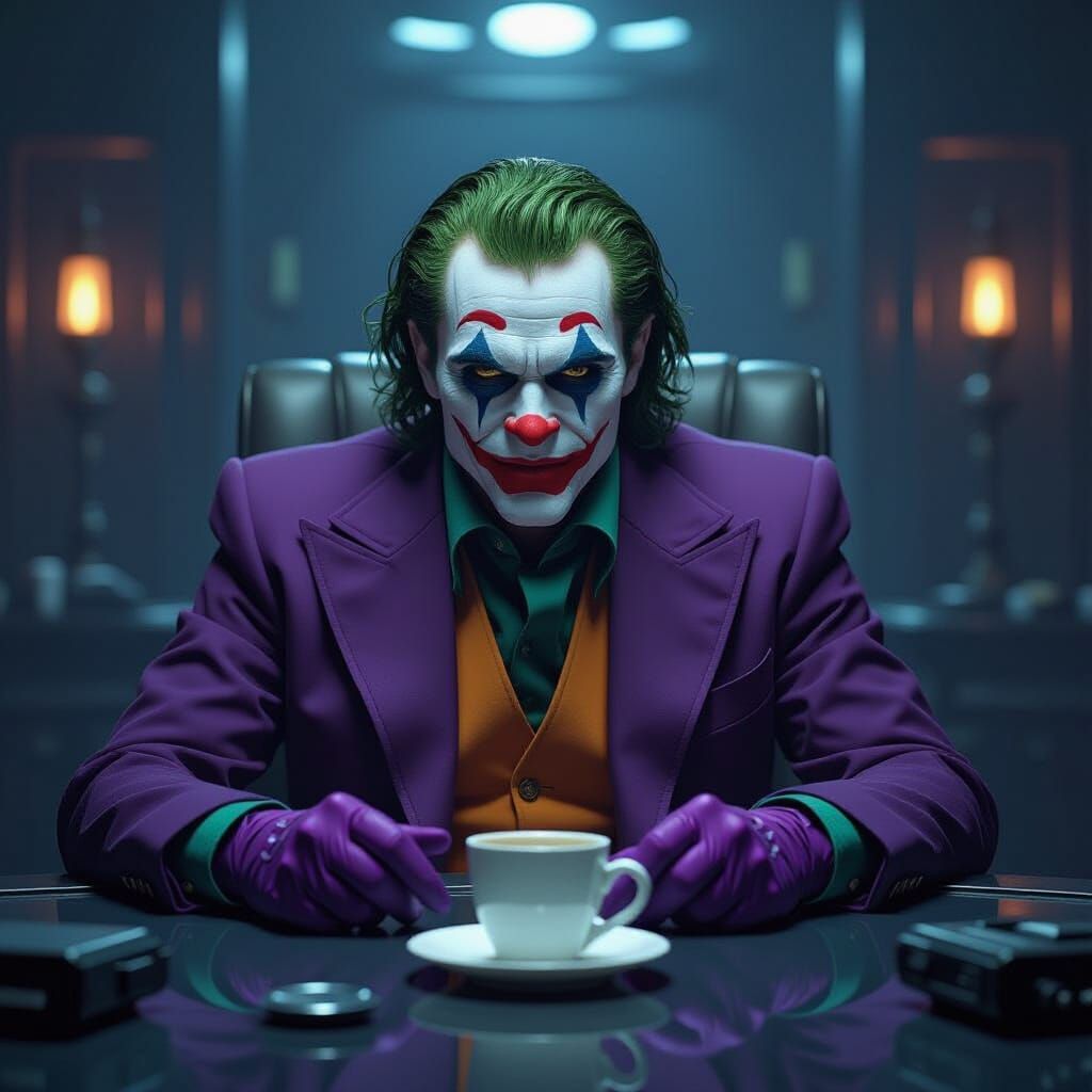 Supervillain Plotting World Domination in Hyper-Realistic St...