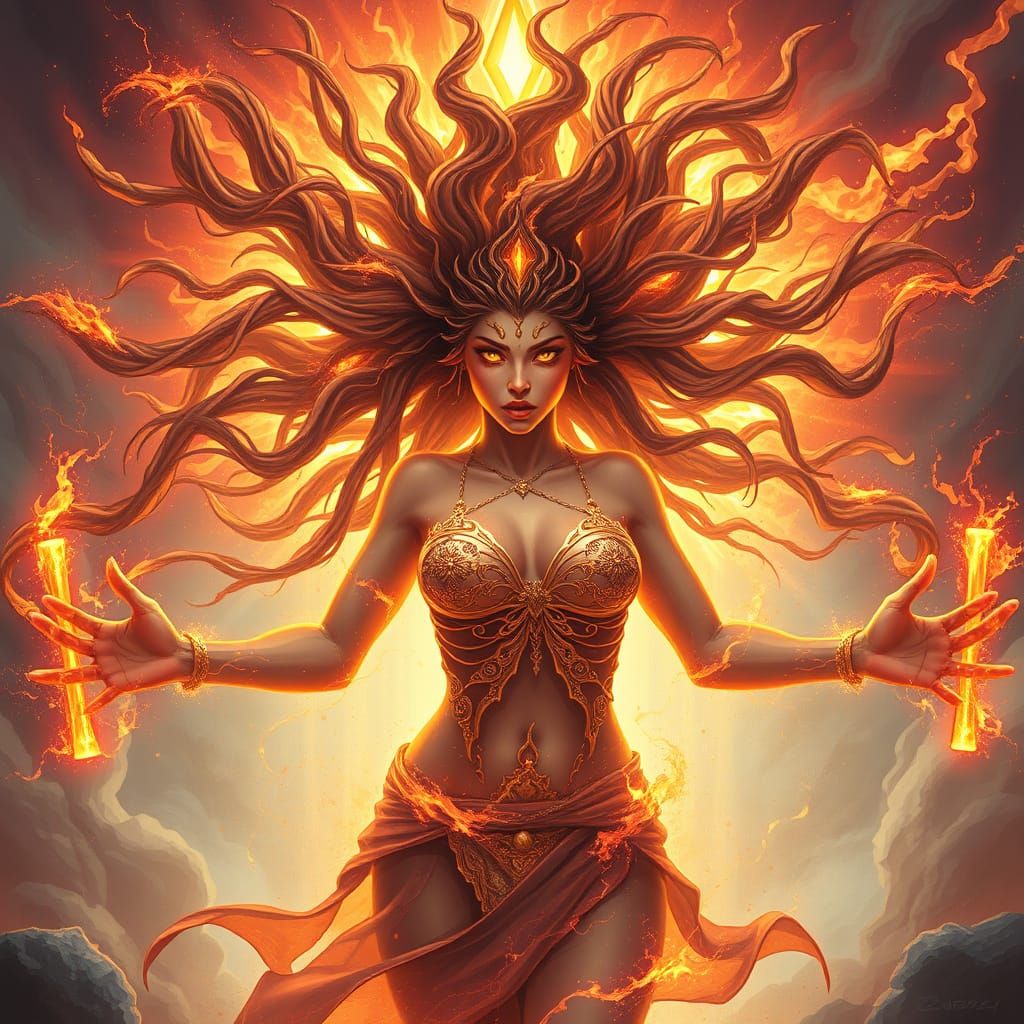 Fierce Explosive Fury of a Fire Goddess