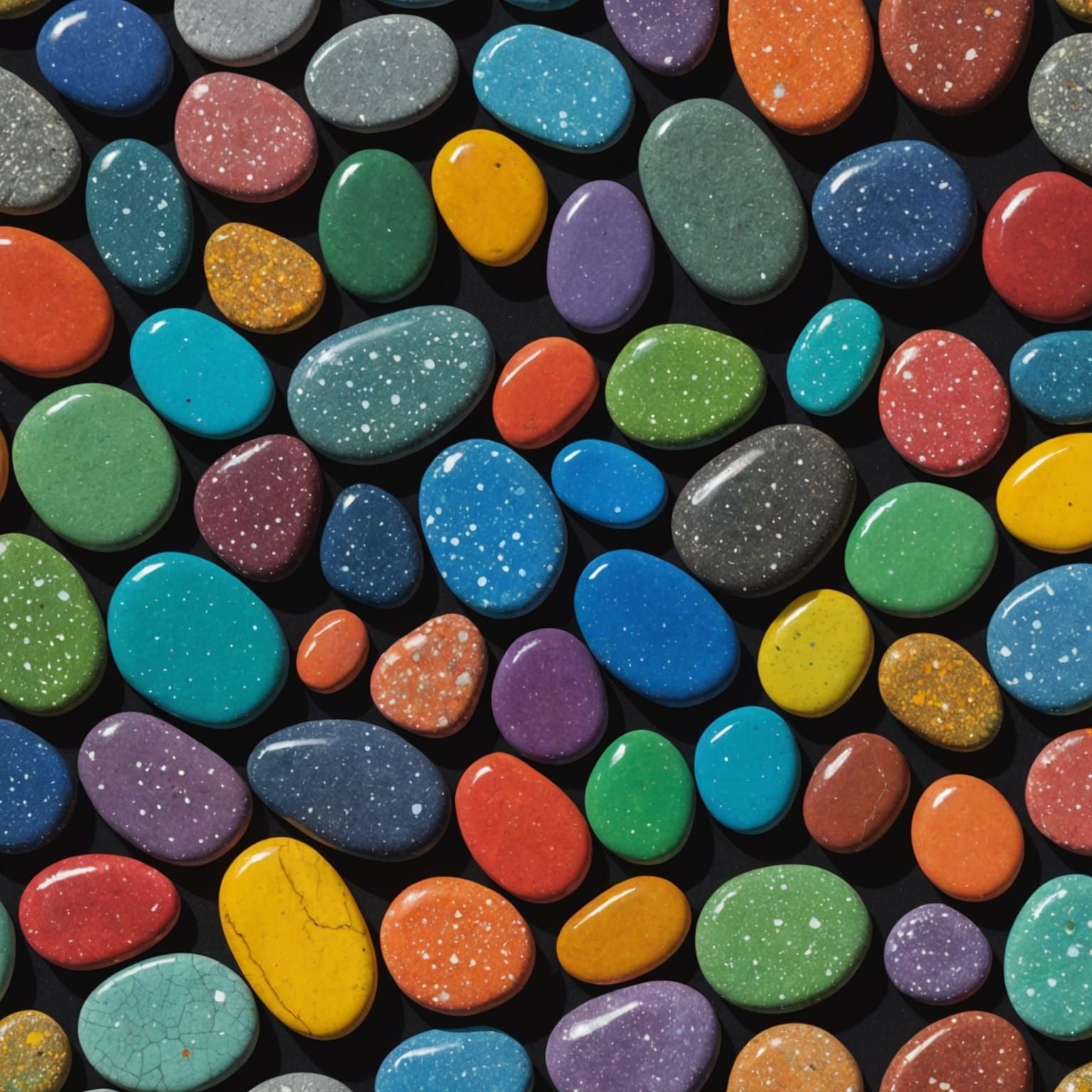 Vibrant Rainbow Colored Stones