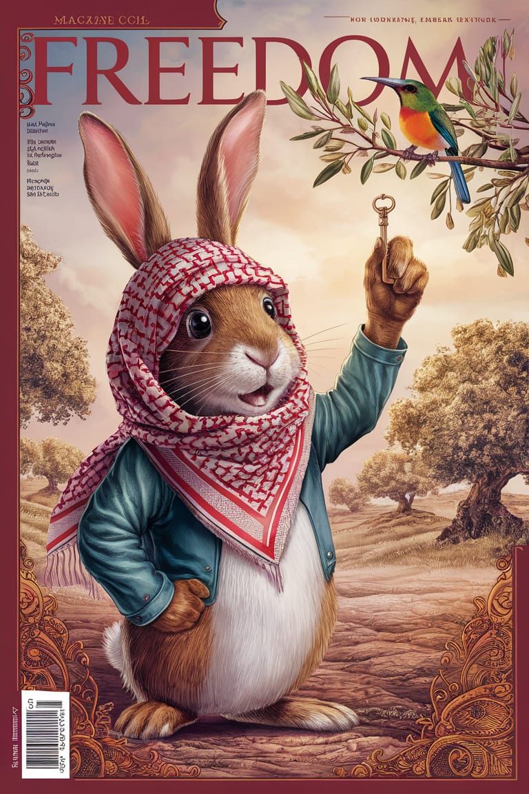 Rabbit "Freedom" magazine (Ideogram 1.0 Turbo)
