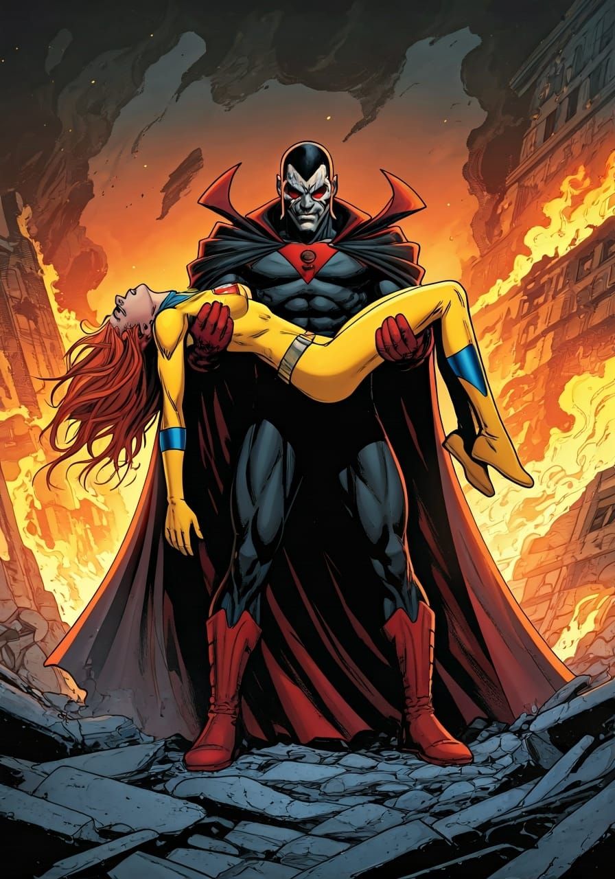 Supervillain's Victory: Dynamic Comic Book Illustration