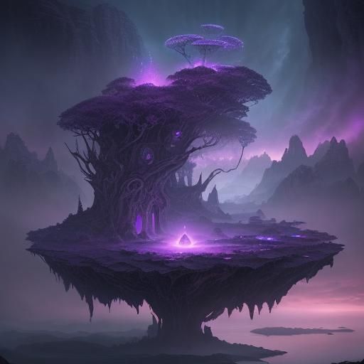 Magic Portal to Floating Purple Islands