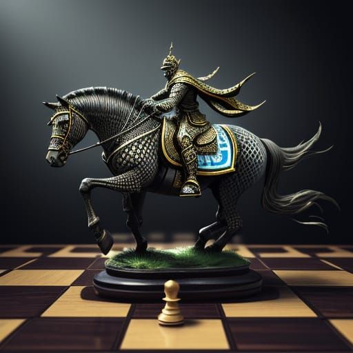 Concept Art: Chess Piece Races Across Board