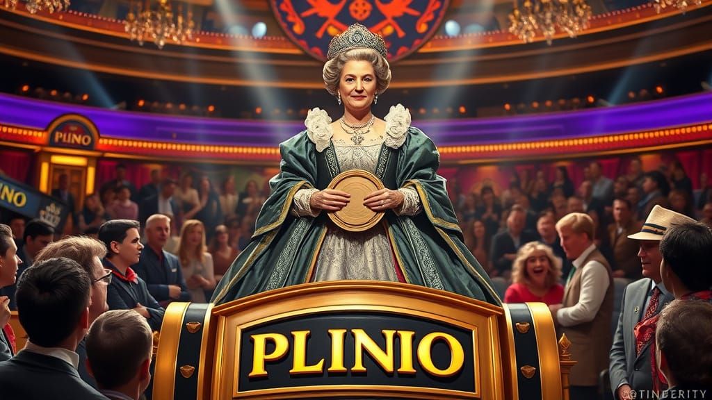Queen Victoria in Victorian Era Gown, Ready to Play Plinko G...