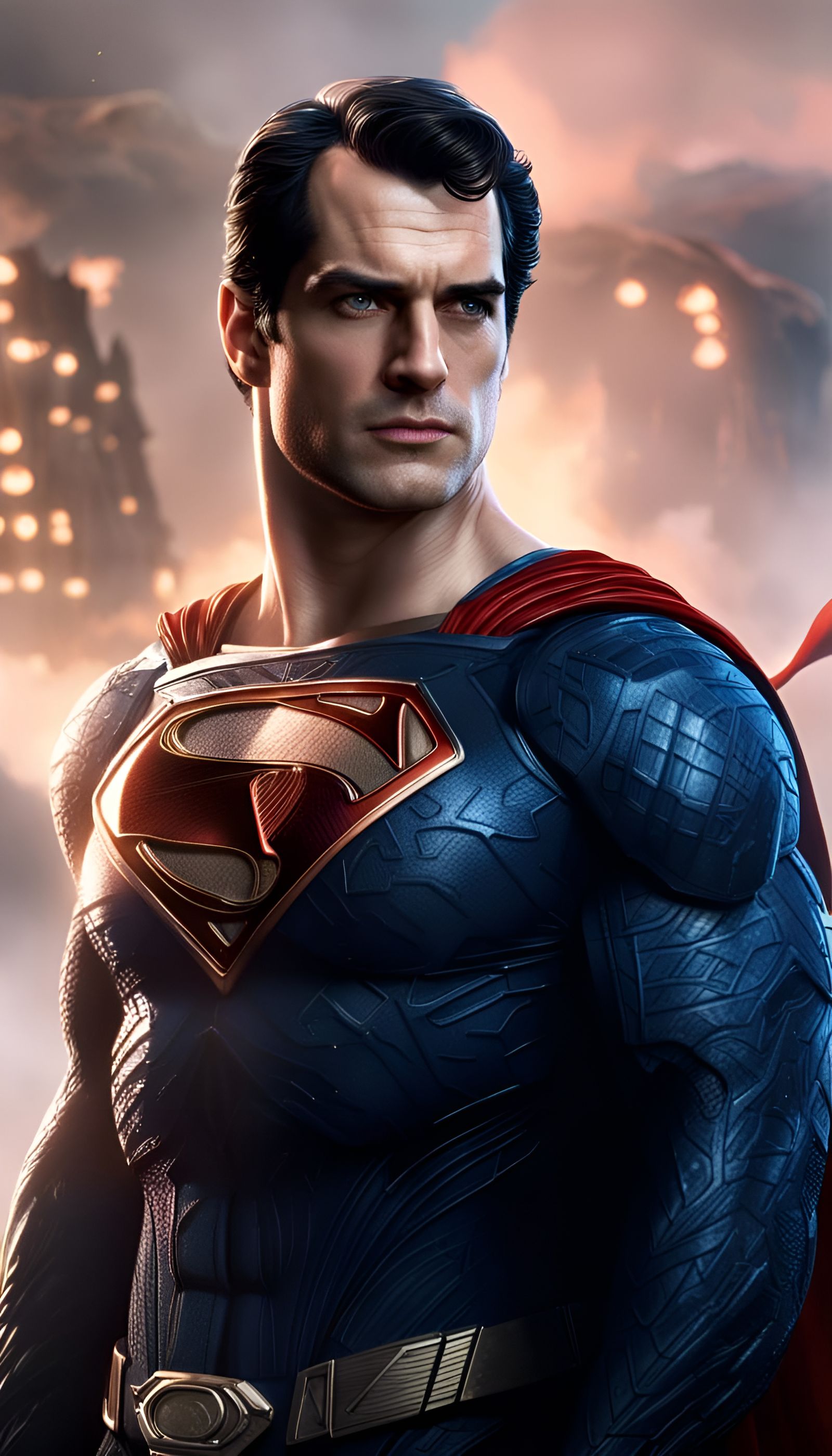 Henry Cavill as Superman: Detailed Comic Book Art