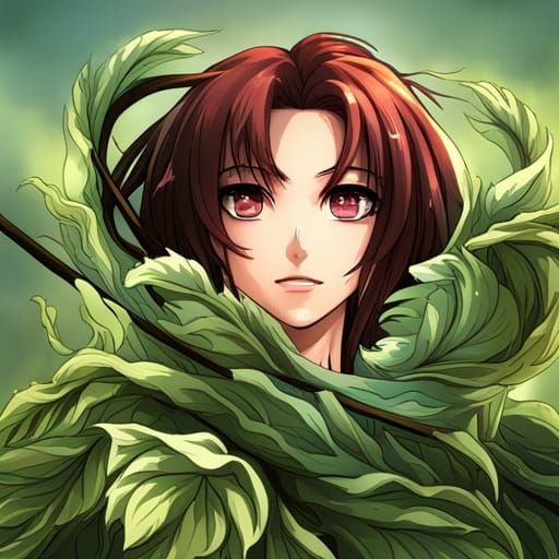 Anime Vine Person Digital Illustration in 16k