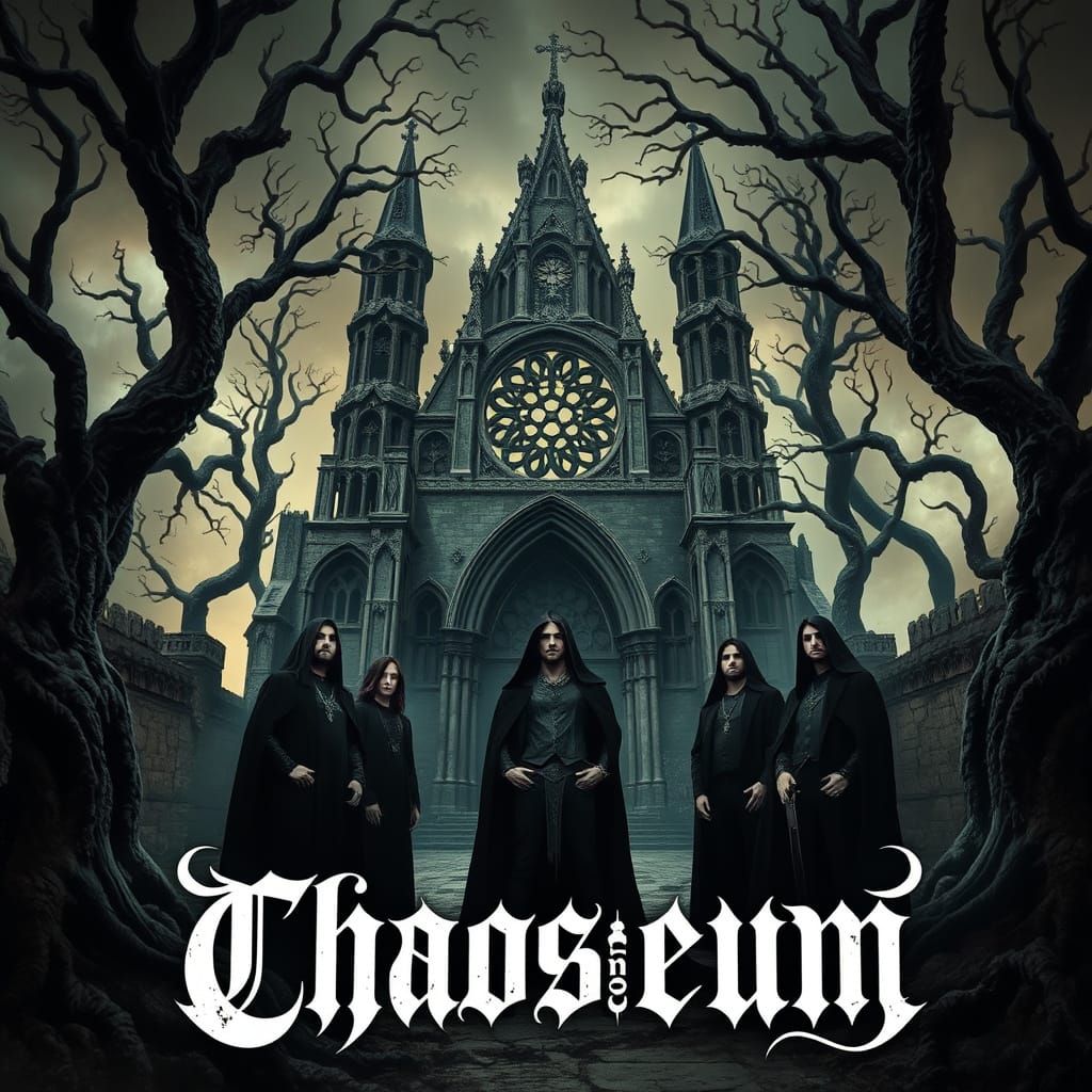 Chaoseum Band Poster in Gothic Horror Style