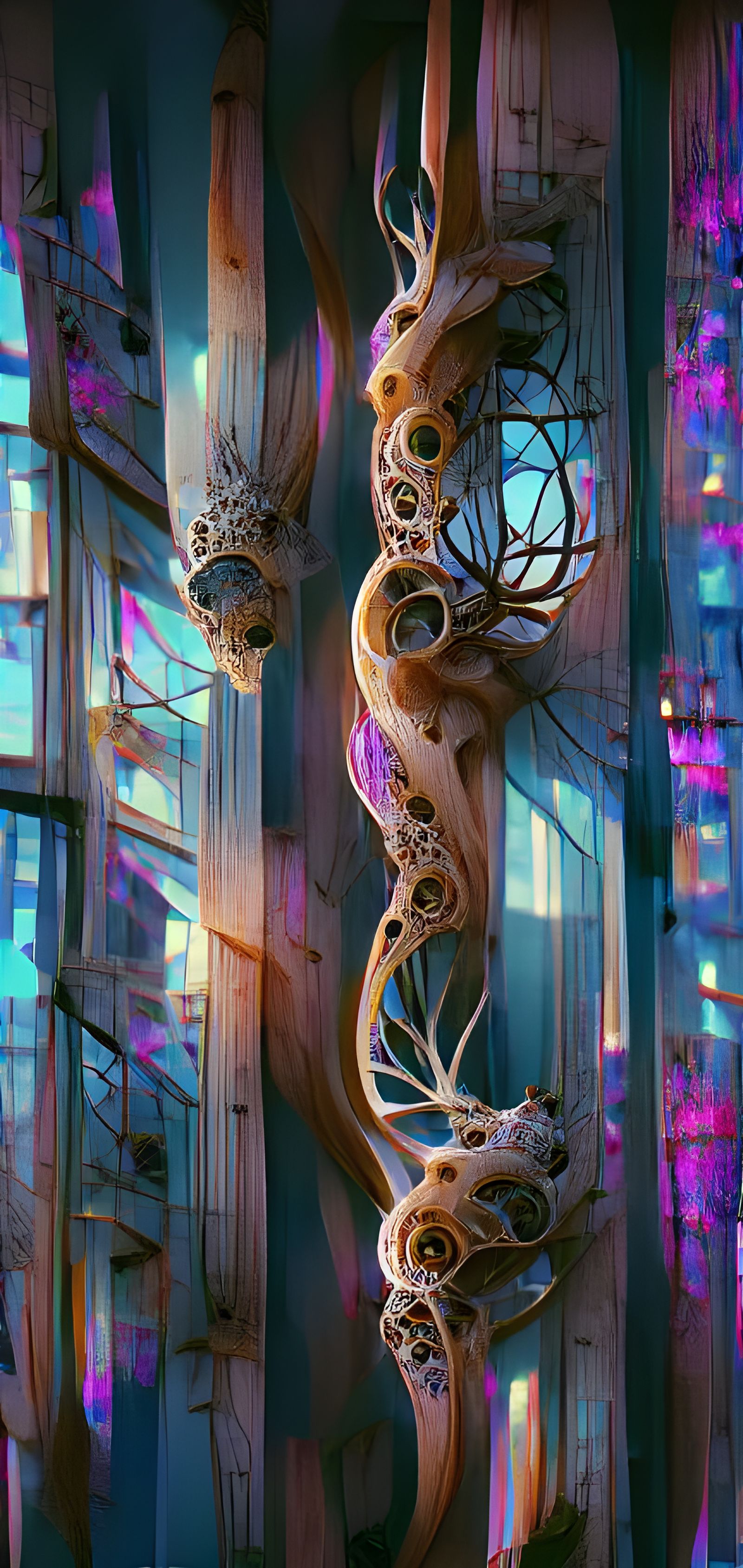 Woven Driftwood: Art Nouveau Rococo Sci-Fi Dreamscape