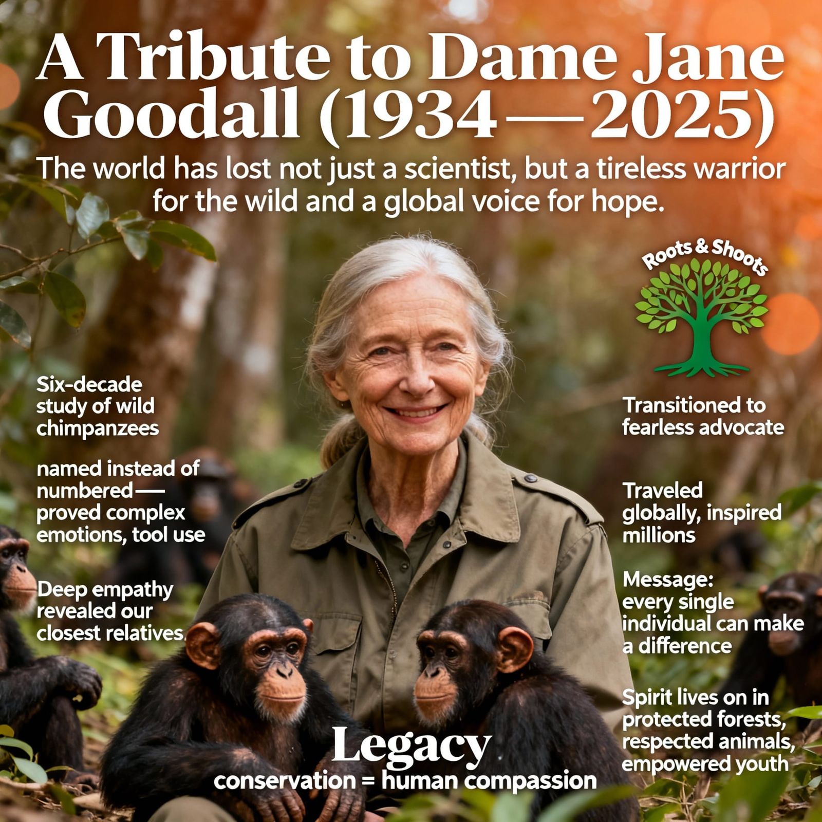 Tribute to Jane Goodall: Warrior for the Wild