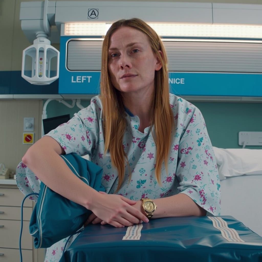 Hospital Operating Theatre Scene with Surgical Patient