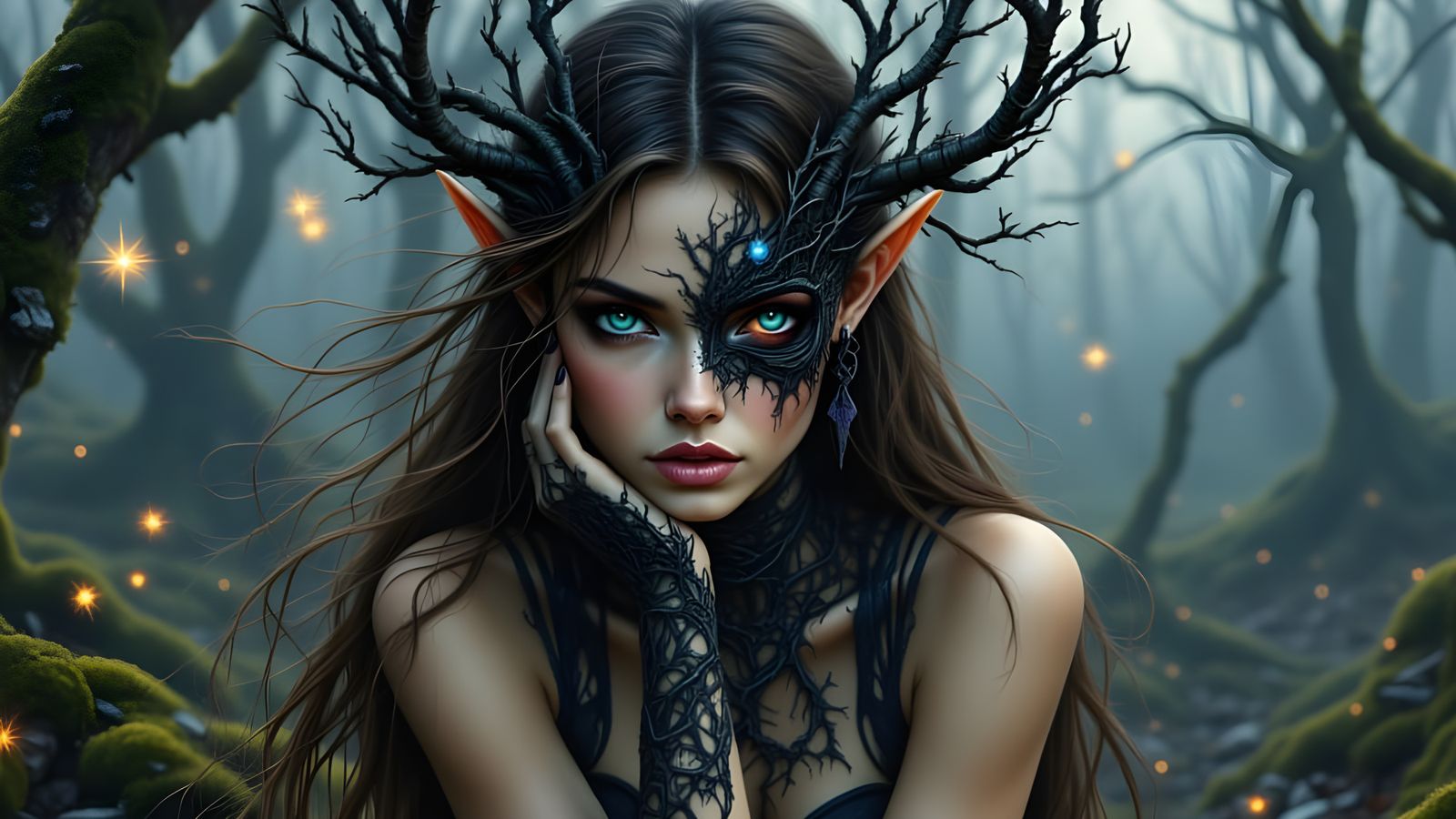 Dryad wandering her misty forest #3