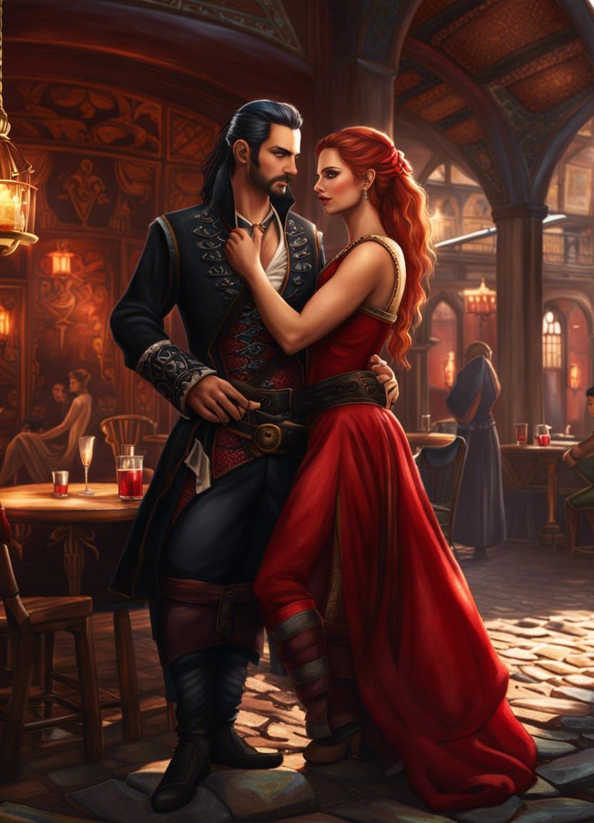 Captain Delphi And Captain Arden Tango At Kha's Place In Blasthaven
