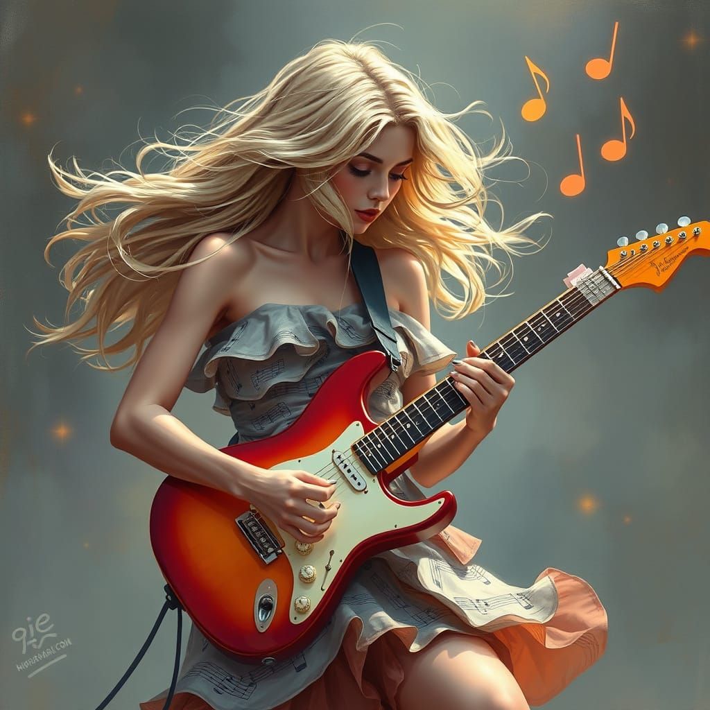 ultrarealistic illustration of a beautiful young woman with ...