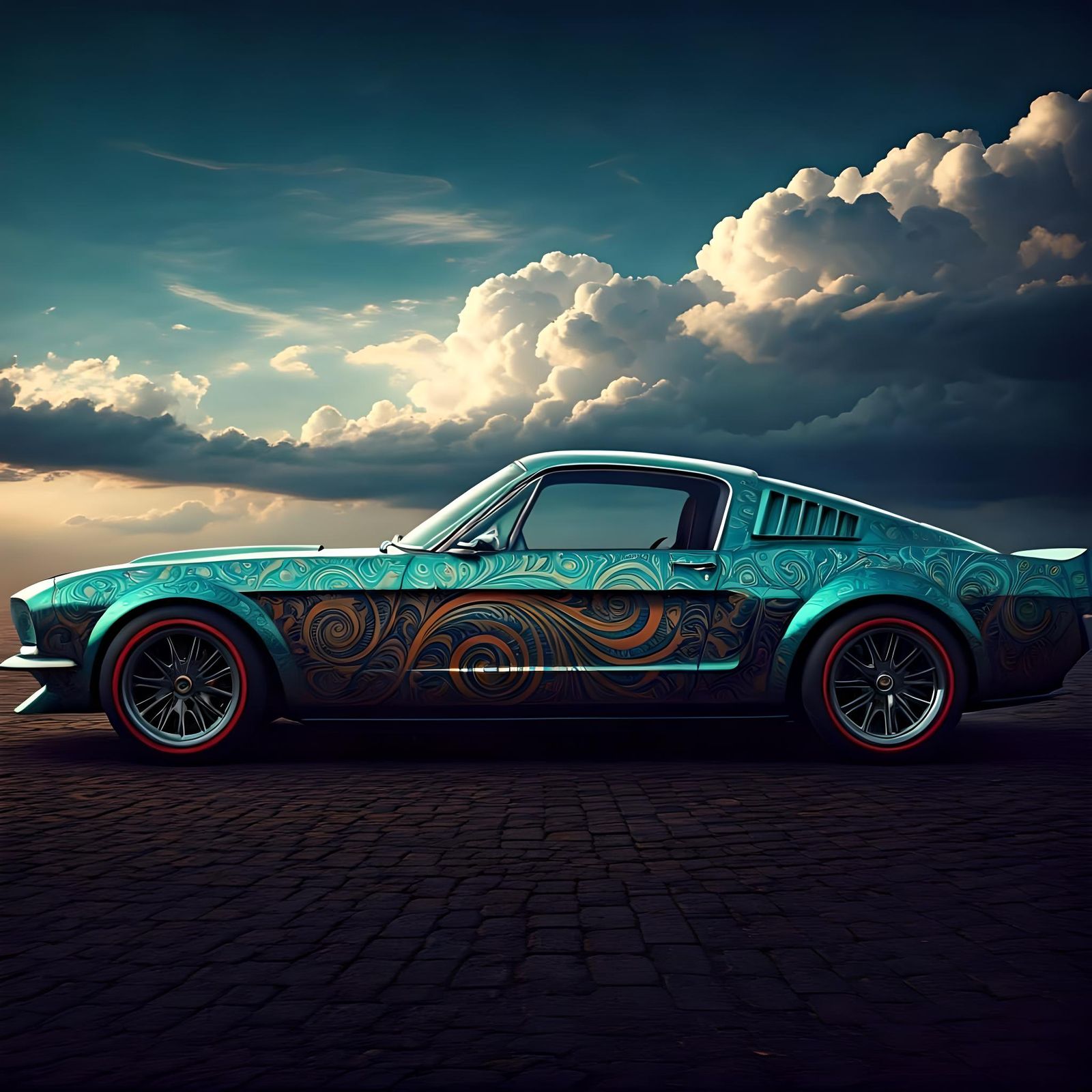 Classic Car Fusion with Turbo Bolide: Detailed Matte Paintin...