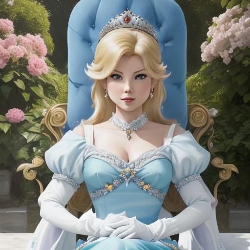 Princess Rosalina Royal Portrait in Hyperrealistic Style
