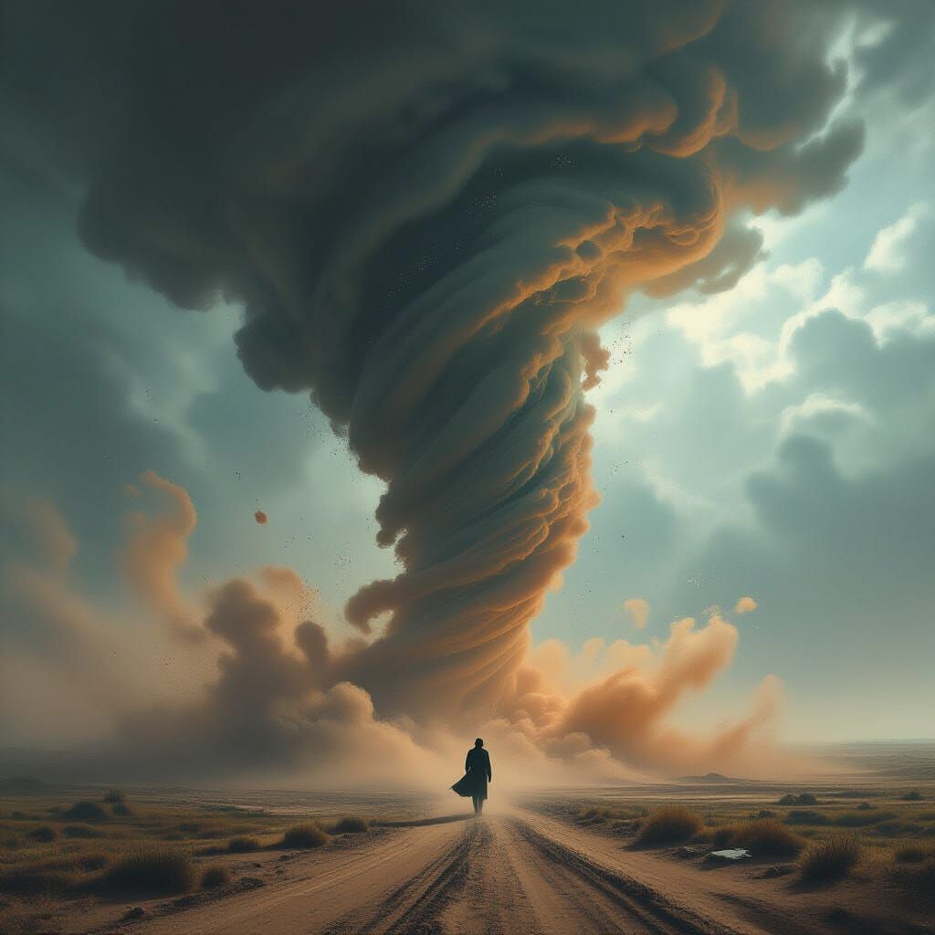 Cyberpunk Dust Tornado Inspired by Digital Artists