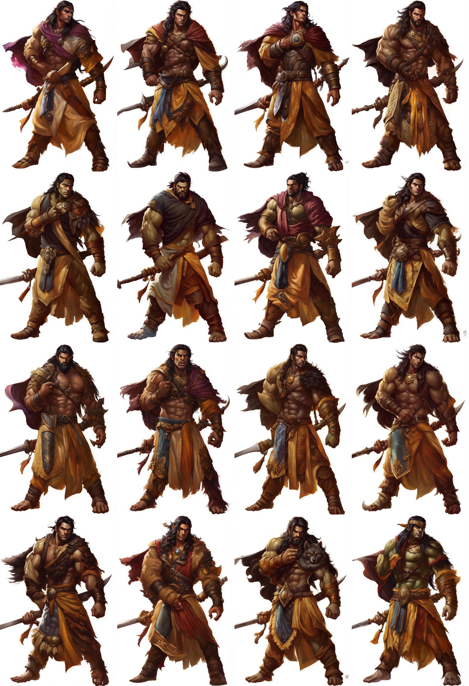 Detailed Half-Ogre Concept Art Portrait