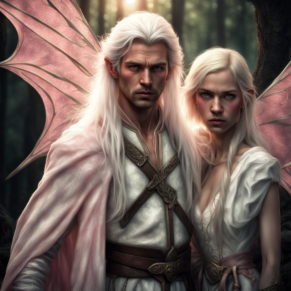 Estranged Elf and Fairy Siblings, Hyperrealistic