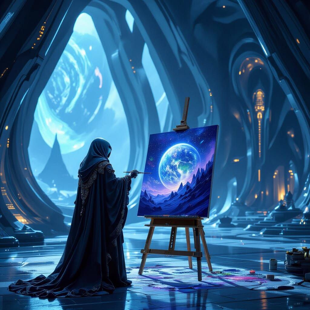 Alien Artist Paints Earth in Cosmic Dwelling