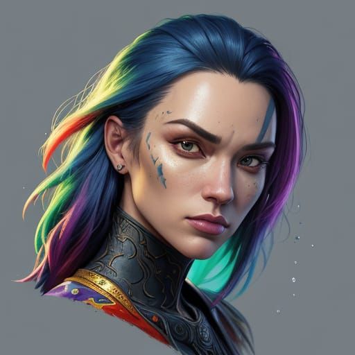 Concept Art: Hyperrealistic Jessie in Dramatic Splash Art St...