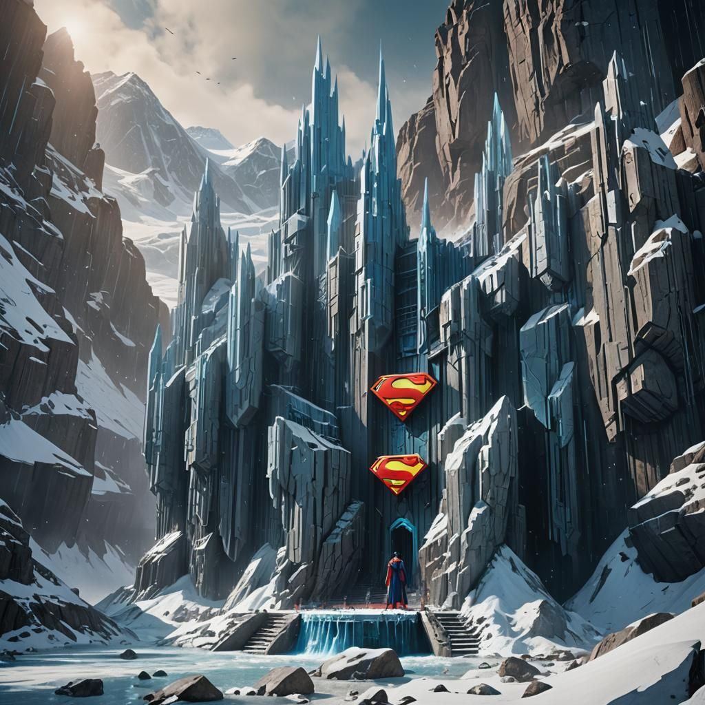 Superman's Fortress of Solitude: Detailed Matte Painting