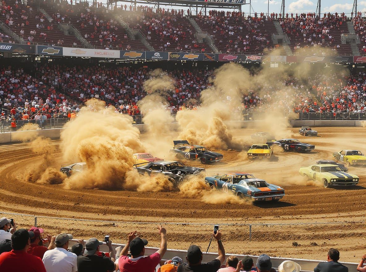 1970s Smash Up Derby Contest on Old Track