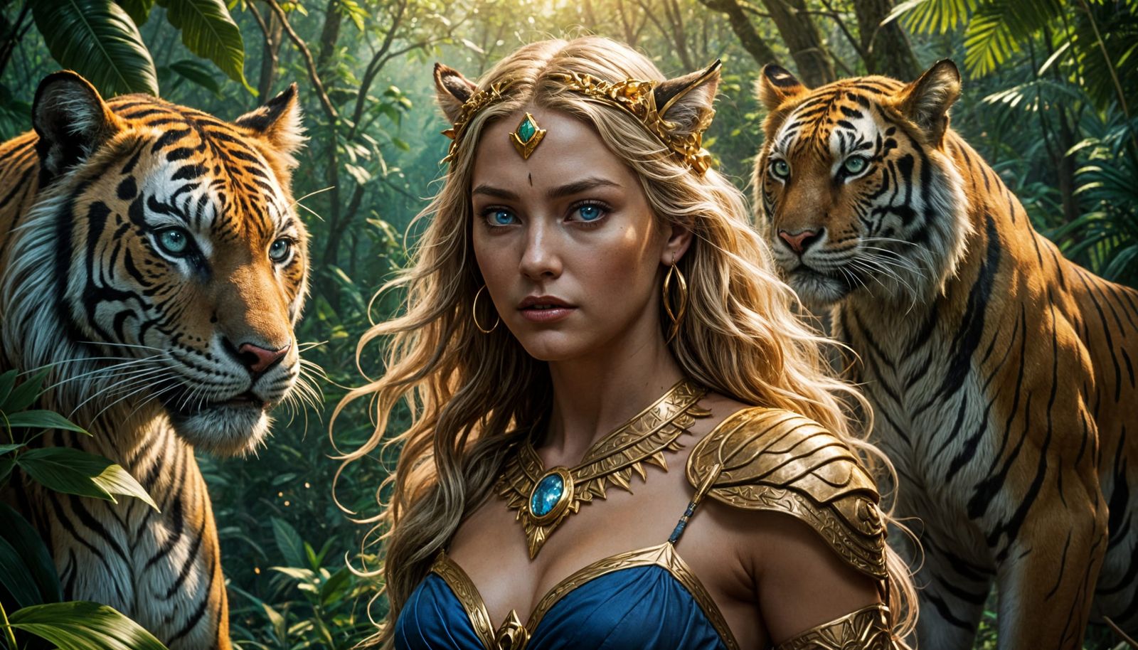 Artemis and her tiger