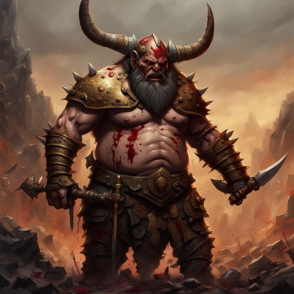 Fearsome Ogre Warrior in Wasteland: Fantasy Concept Art