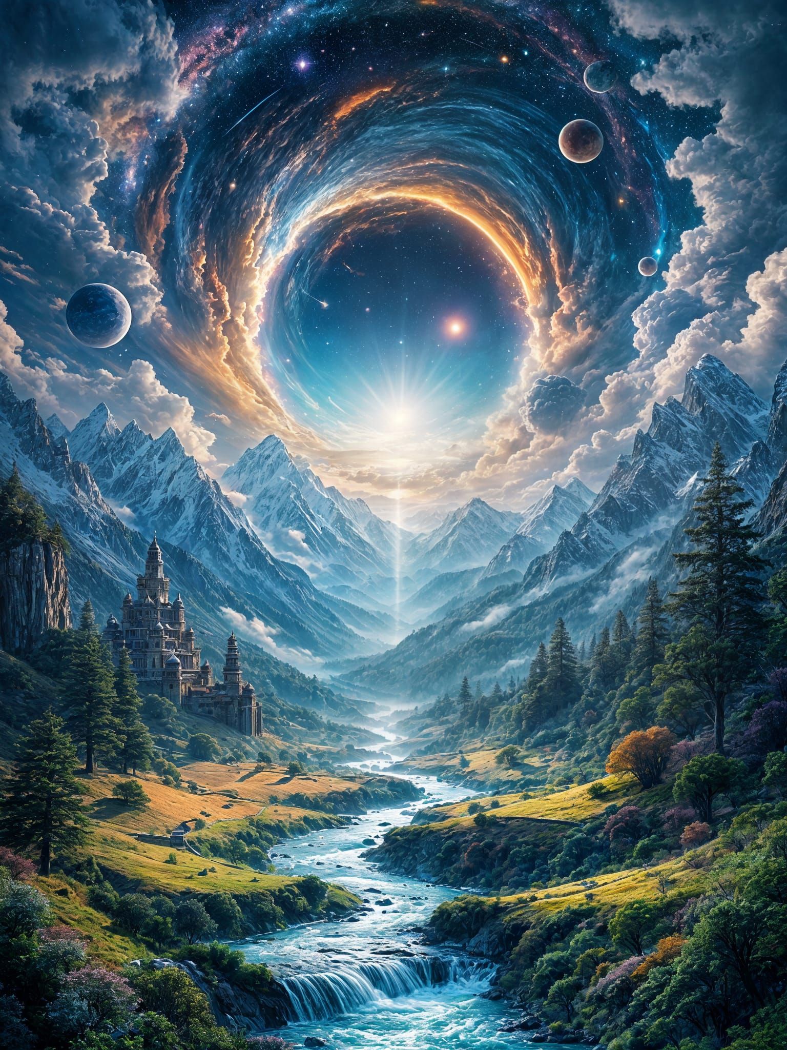 The Cosmos Ripped Open, Revealing a Luminous Ancient City