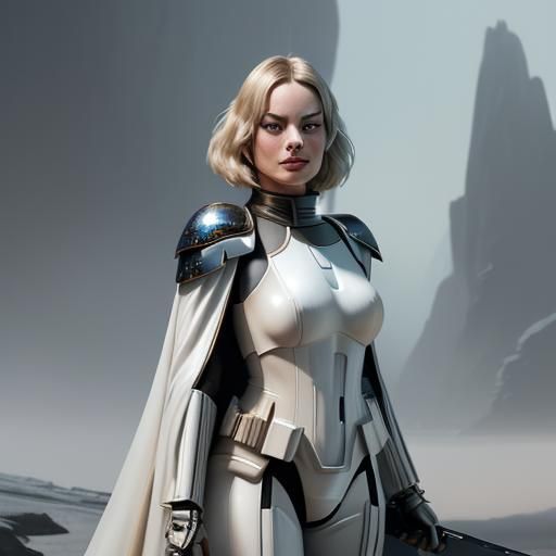 Stormtrooper Commander: Detailed Matte Painting in 8k