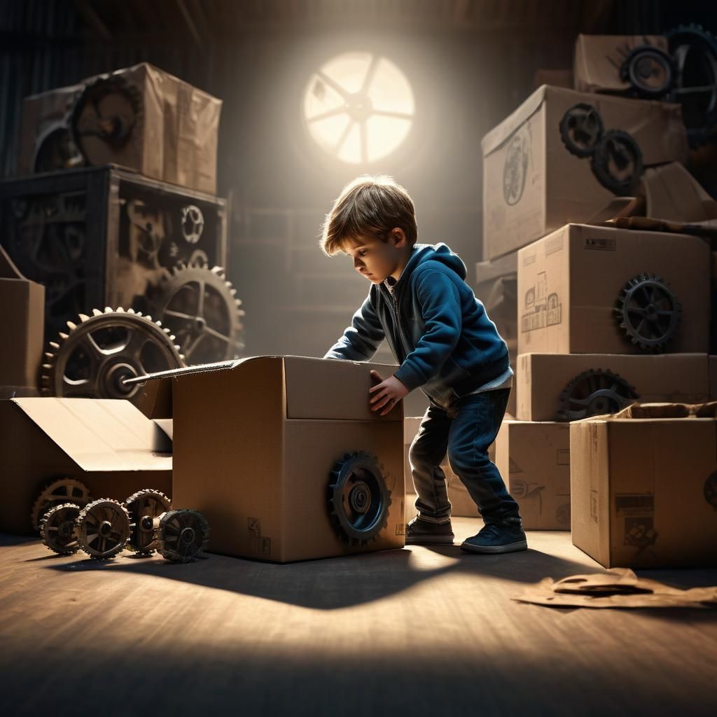 Mysterious Child Contemplates Industrial Legacy