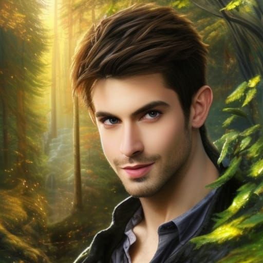 Handsome Hobbit Man in Autumn Woods