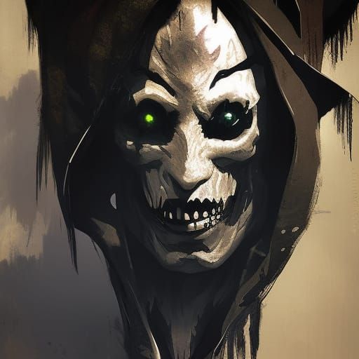 Sinister Papa Legba Portrait in Baroque Style