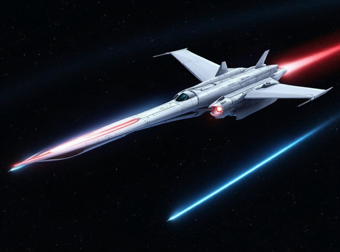 Leiji Matsumoto Style Starship Concept Art