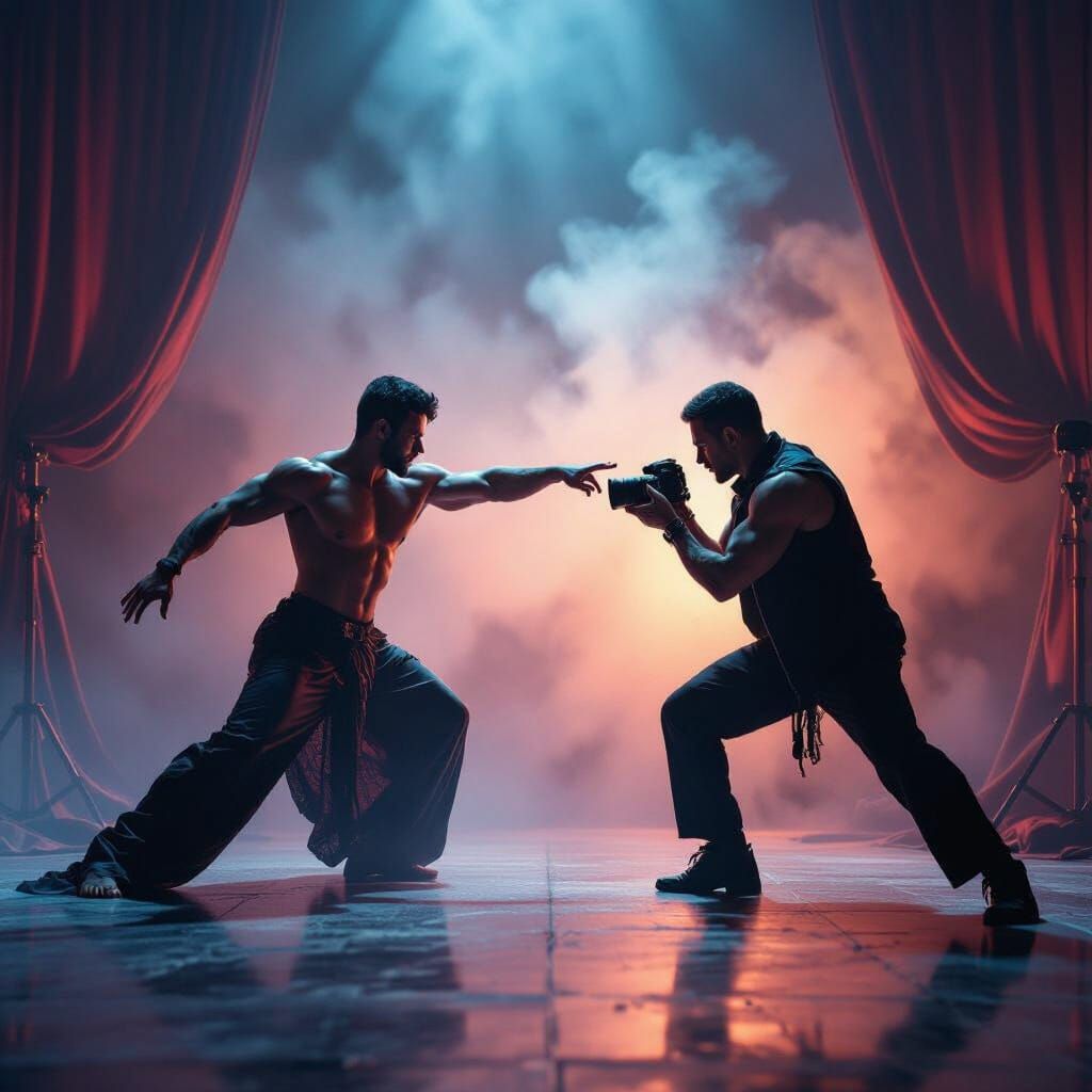 Dancer and Photographer Reach Out in Dramatic Studio