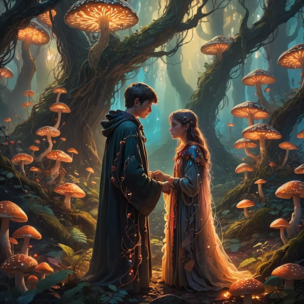 Brother Comforts Sister: Fantasy Concept Art