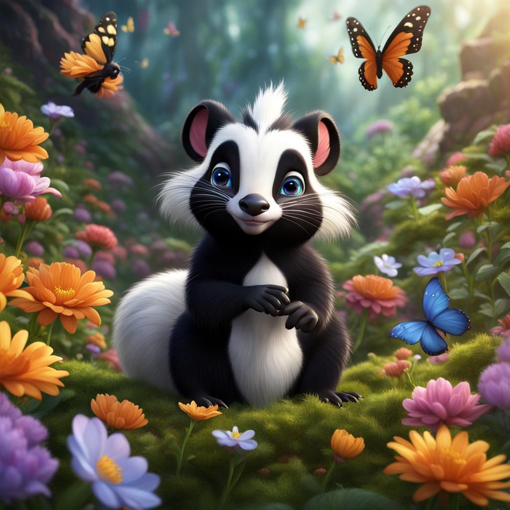 Disney Flower The Skunk From Disney Bambi enjoying Spring...