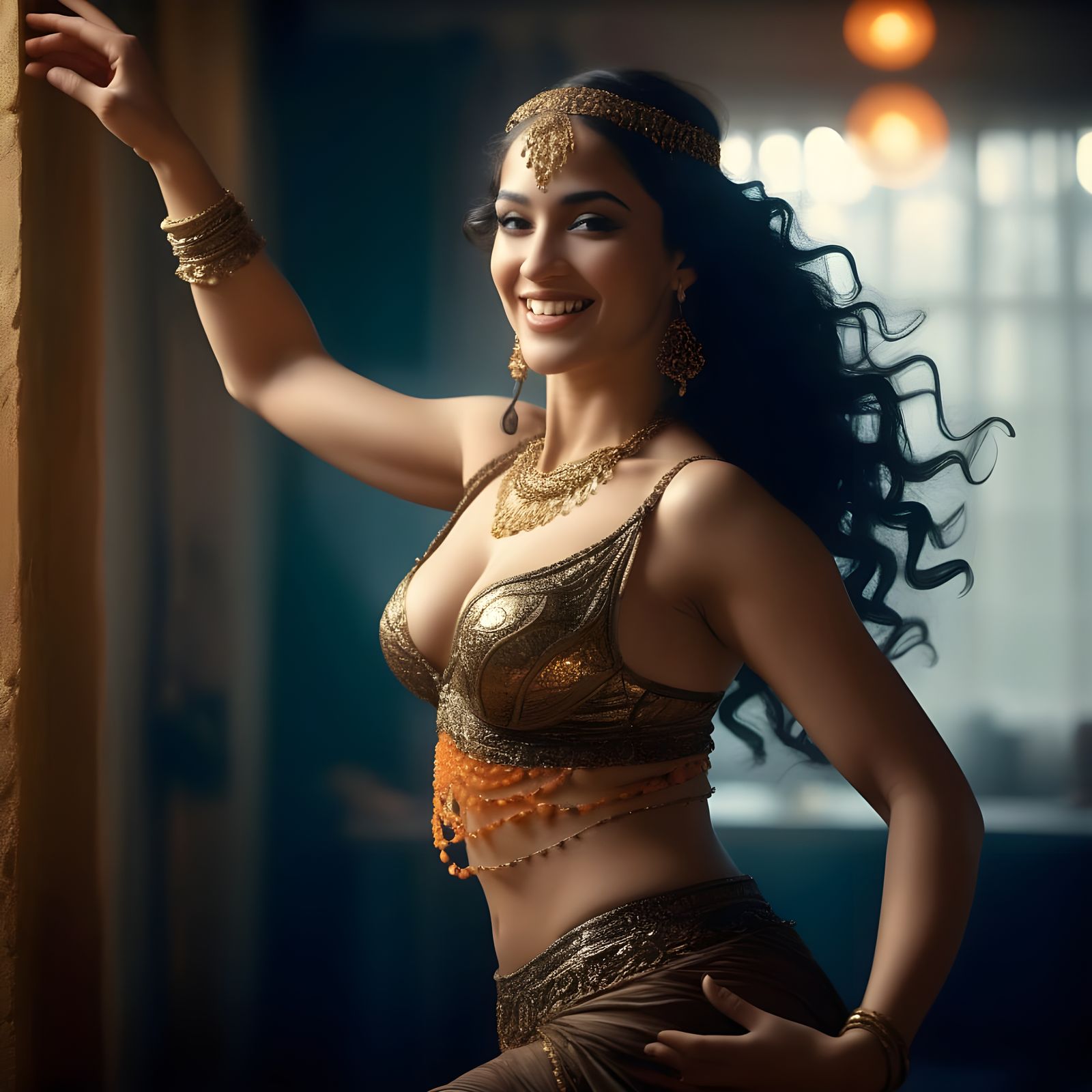 A Curvy Belly Dancer Captured in Cinematic Glory