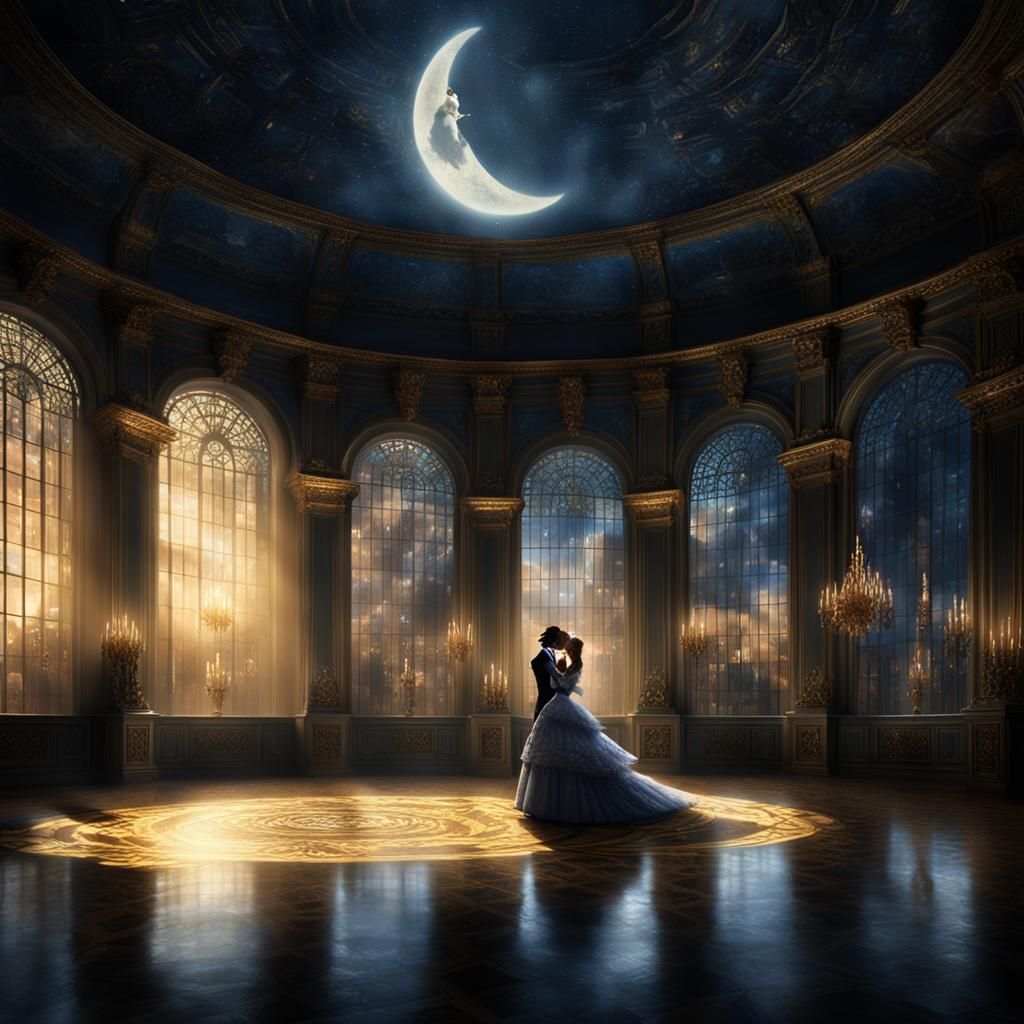 Belle and Beast Ballroom Dance: Miyazaki-Klimt Style