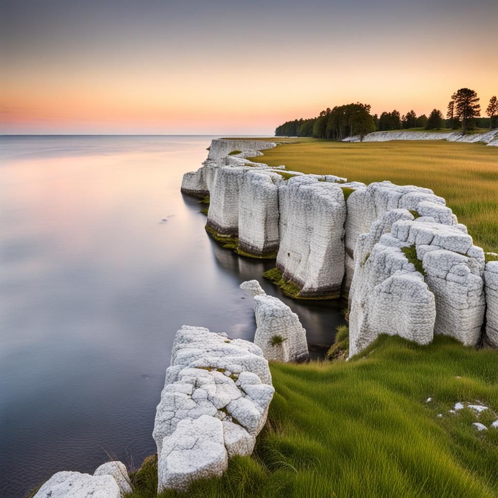 Gotland's Rugged Limestone Coastline Beauty